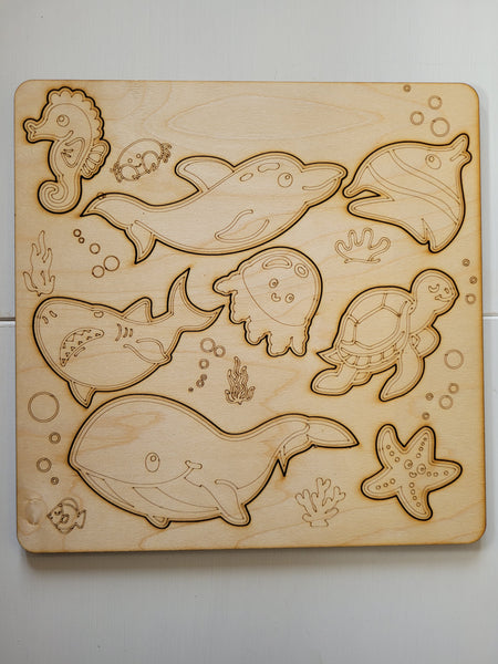 Under the sea wooden puzzle