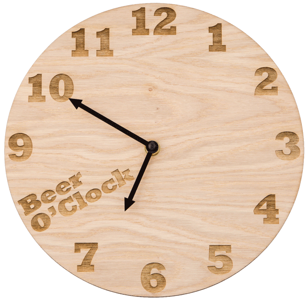 Personalised Oak Wall Clock