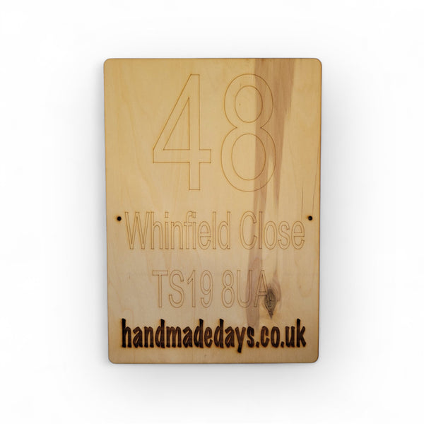 Personalised house sign