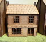 'OO' Gauge Georgian Village store & Post office laser cut kit. Model Railway.