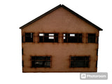 'OO' Gauge 1970's style pair semi detached houses with 2 garages.