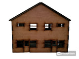 'OO' Gauge 1970's style pair semi detached houses with 2 garages.