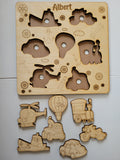 Transport wooden puzzle