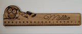 Personalised wooden ruler