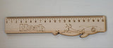 Personalised wooden ruler