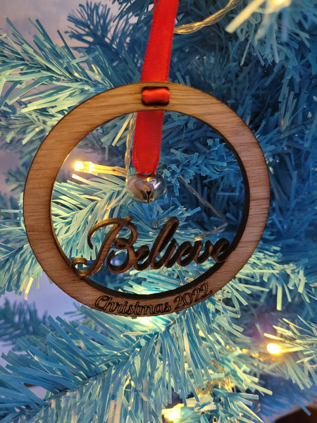 Believe Christmas Bauble