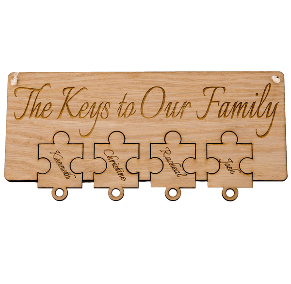 Keys to Our Family Jigsaw Key Holder